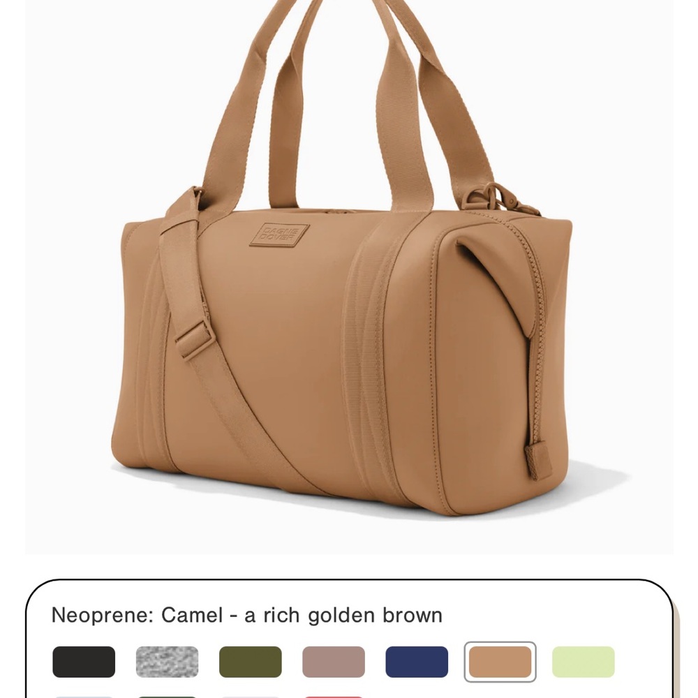 Dagne Dover Camel Neoprene duffle